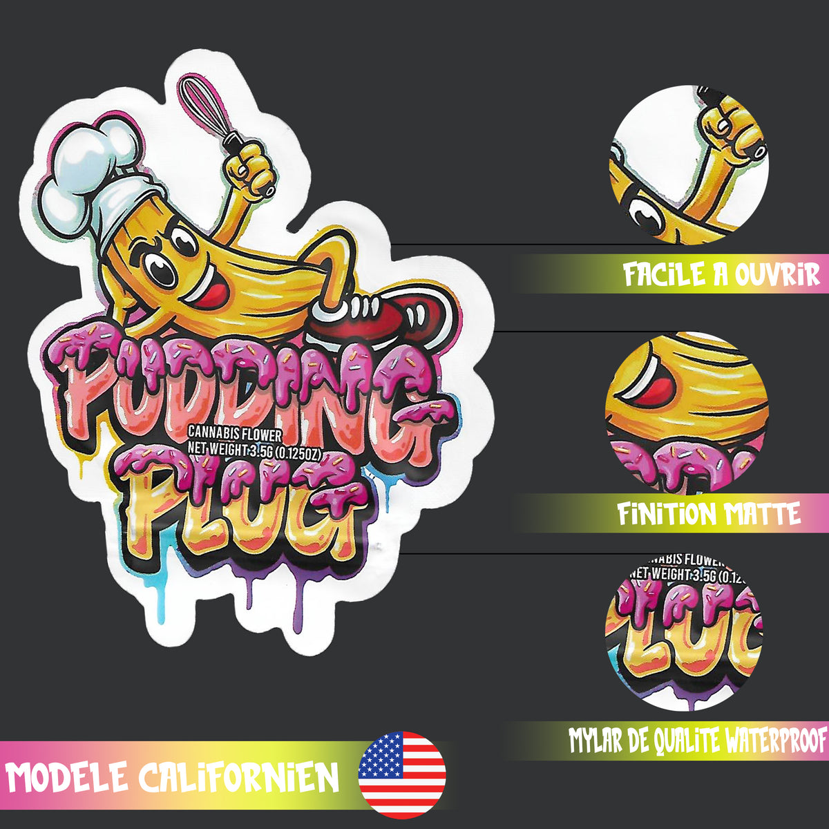 Pochon Weed Californien " Pudding Plug "