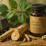 ashwagandha : bienfaits homme, racine, complément et haltères