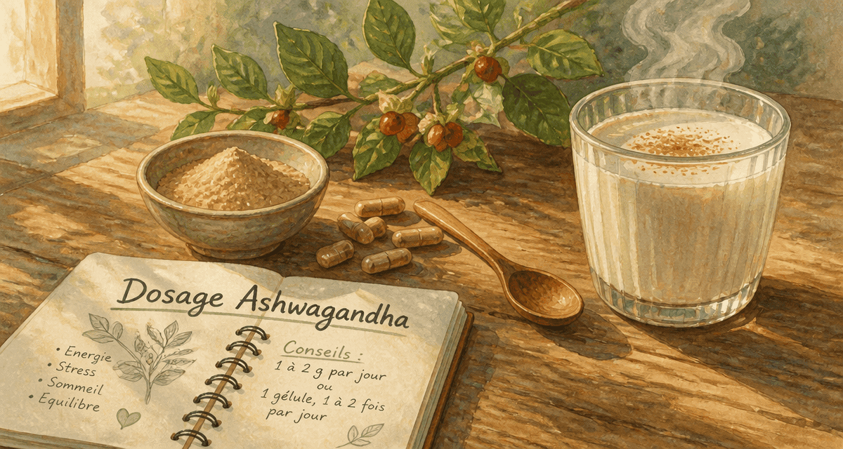 ashwagandha dosage par jour bol poudre gélules moon milk