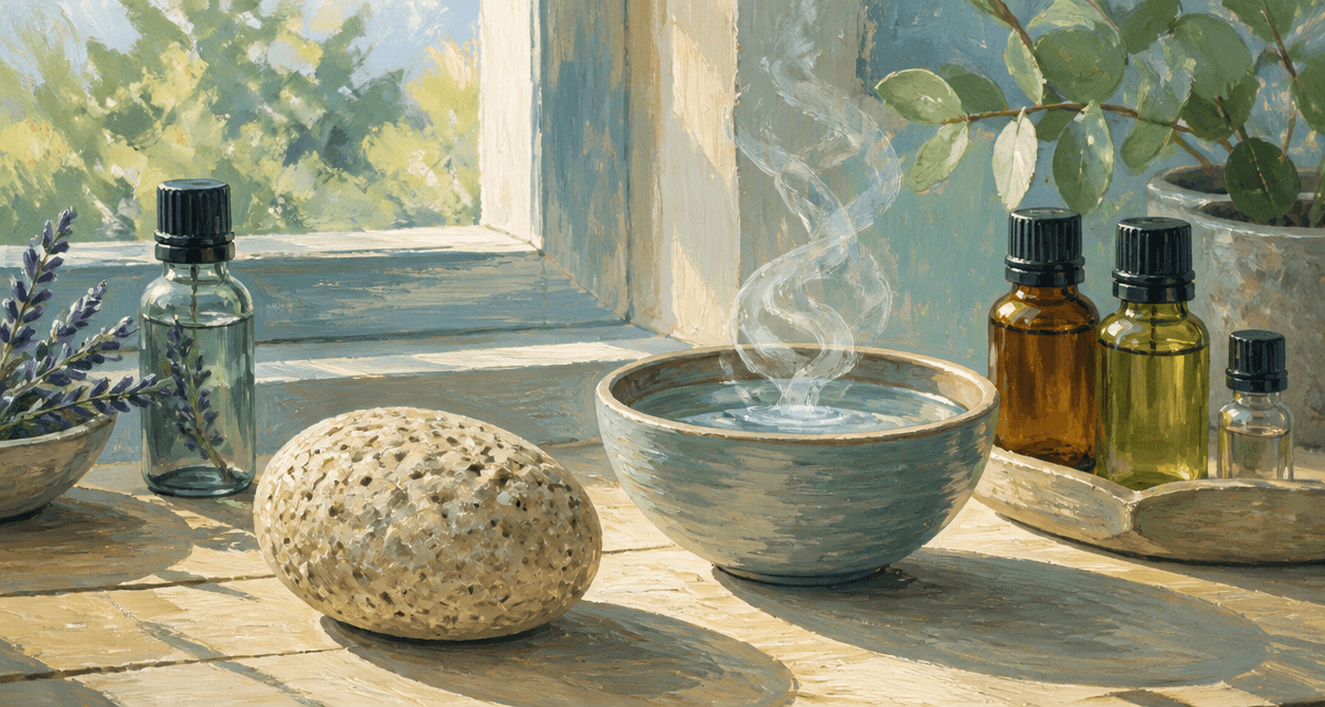 comment diffuser huile essentielle galet argile bol eau