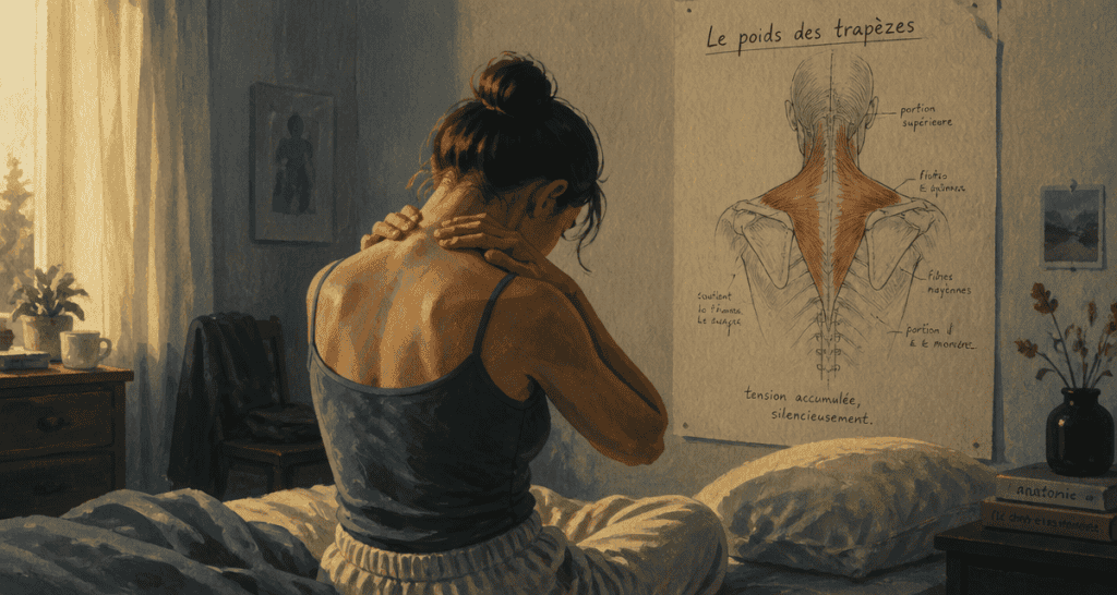douleur trapèze signification spirituelle, massage matinal