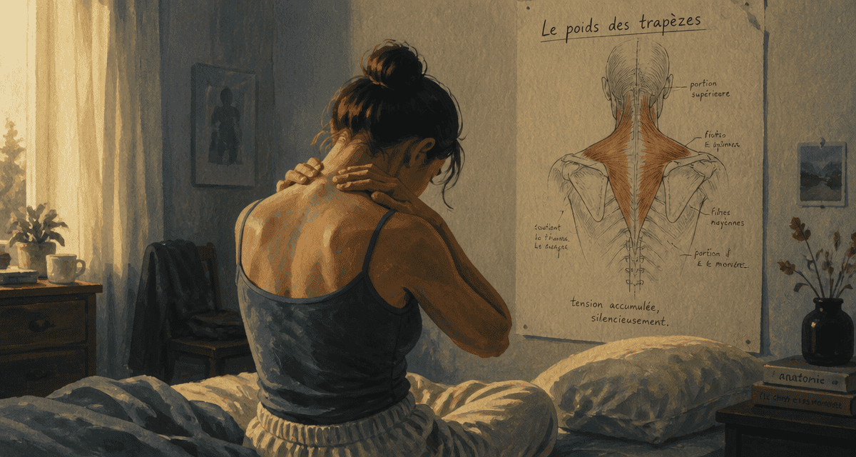 douleur trapèze signification spirituelle, massage matinal