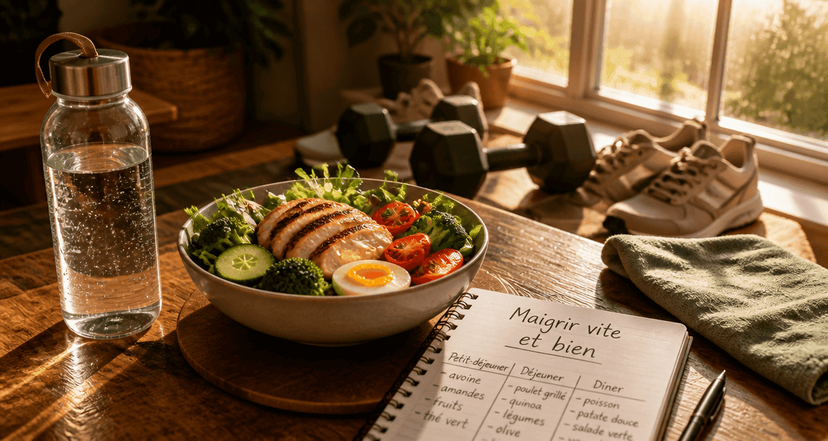 Maigrir vite et bien, repas sain et sport