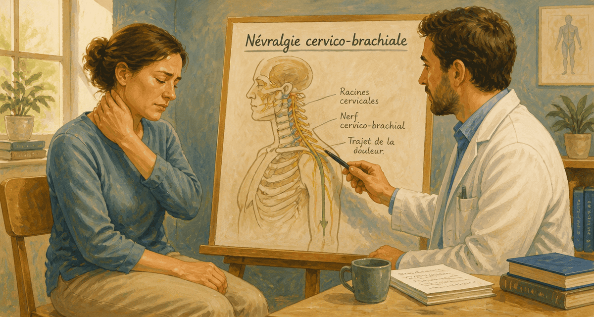 nevralgie cervico brachiale et stress femme consultation