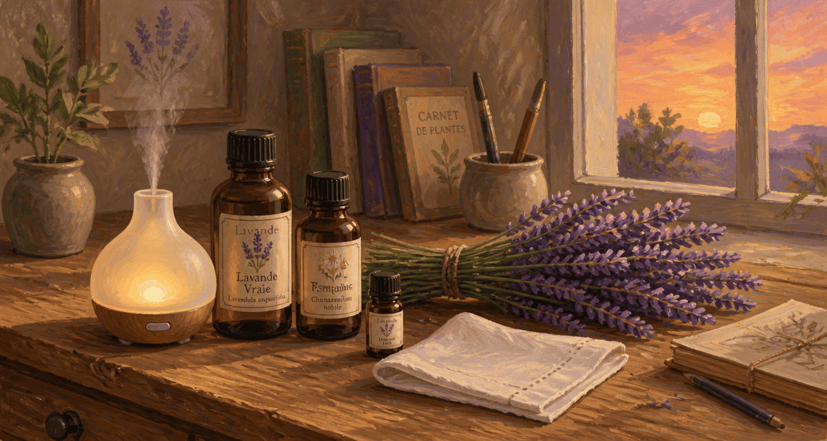 quelle huile essentielle pour le stress et l'anxiété diffuseur lavande camomille
