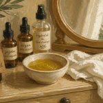 soin au naturel huiles végétales sur coiffeuse
