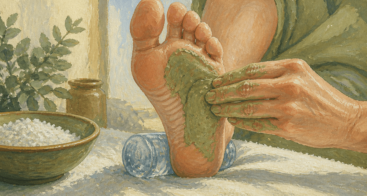 tendinite sous le pied remede de grand mere cataplasme argile