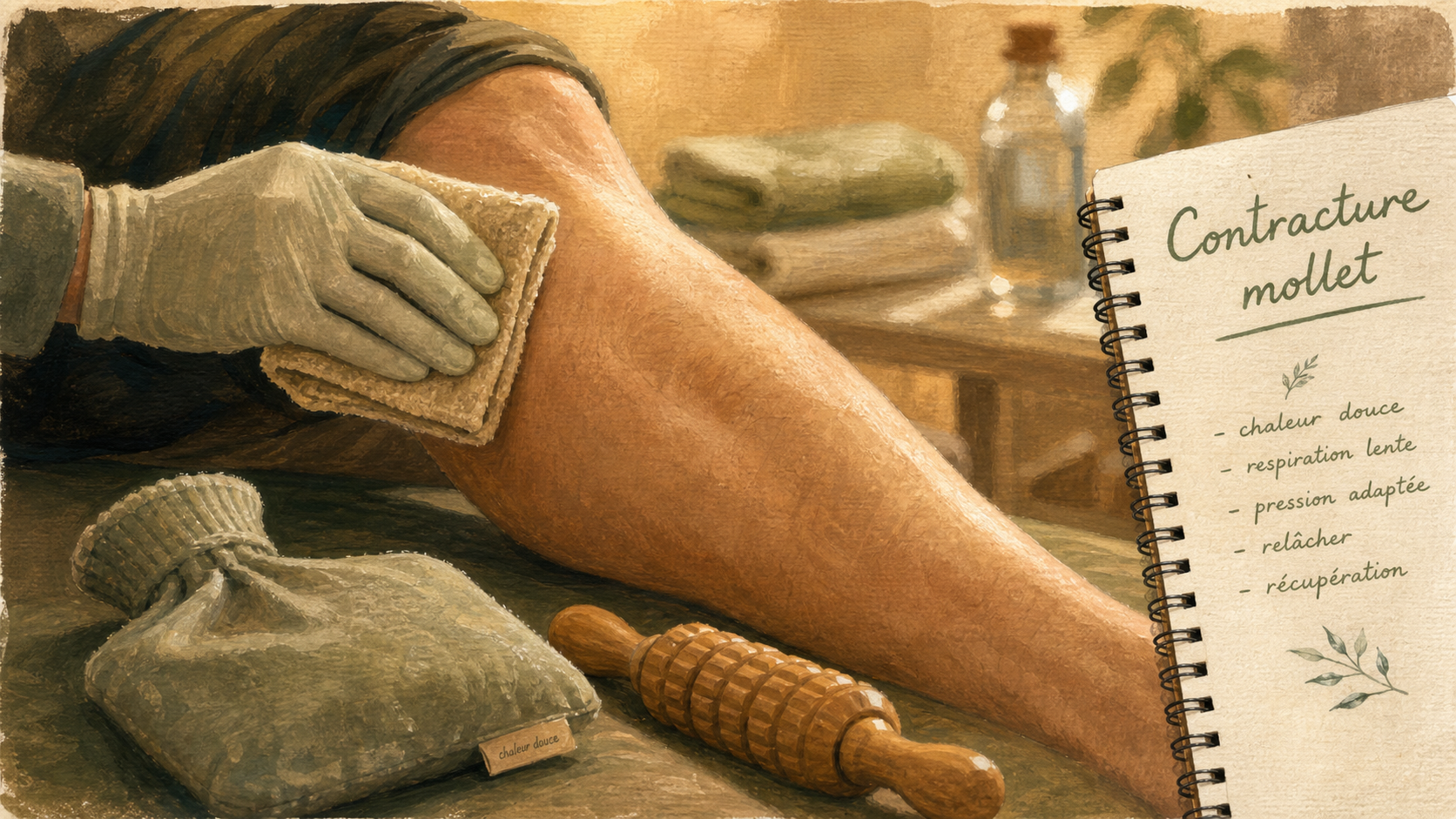 Contracture au mollet : compresse chaude, que faire