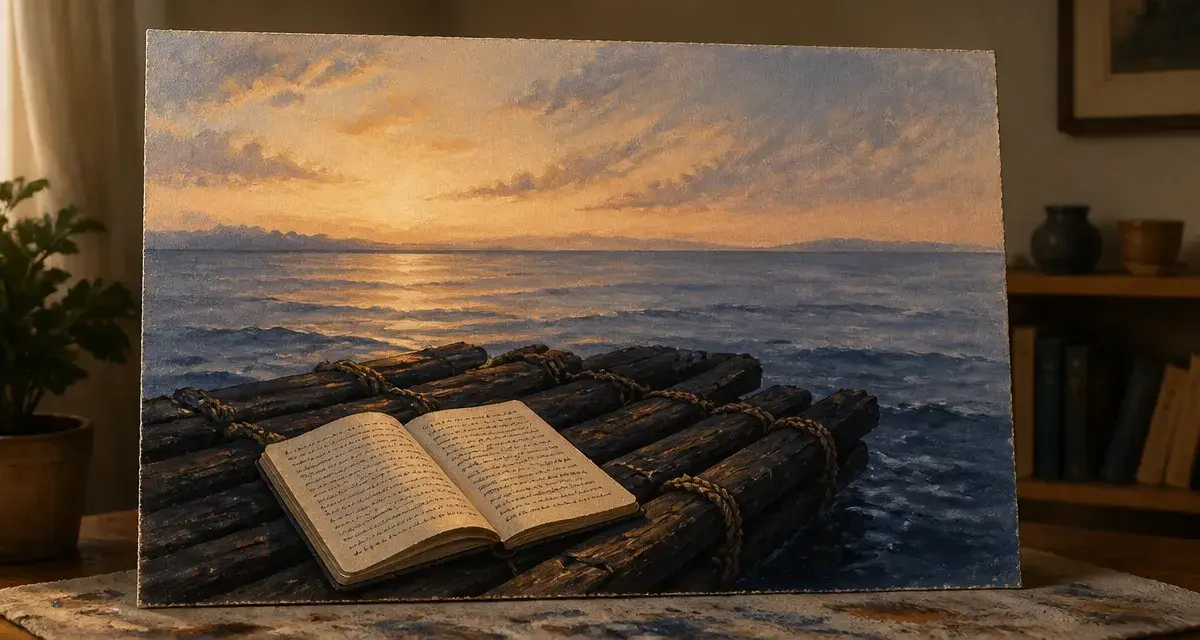 Elevation spirituelle : radeau de méditation sur mer calme