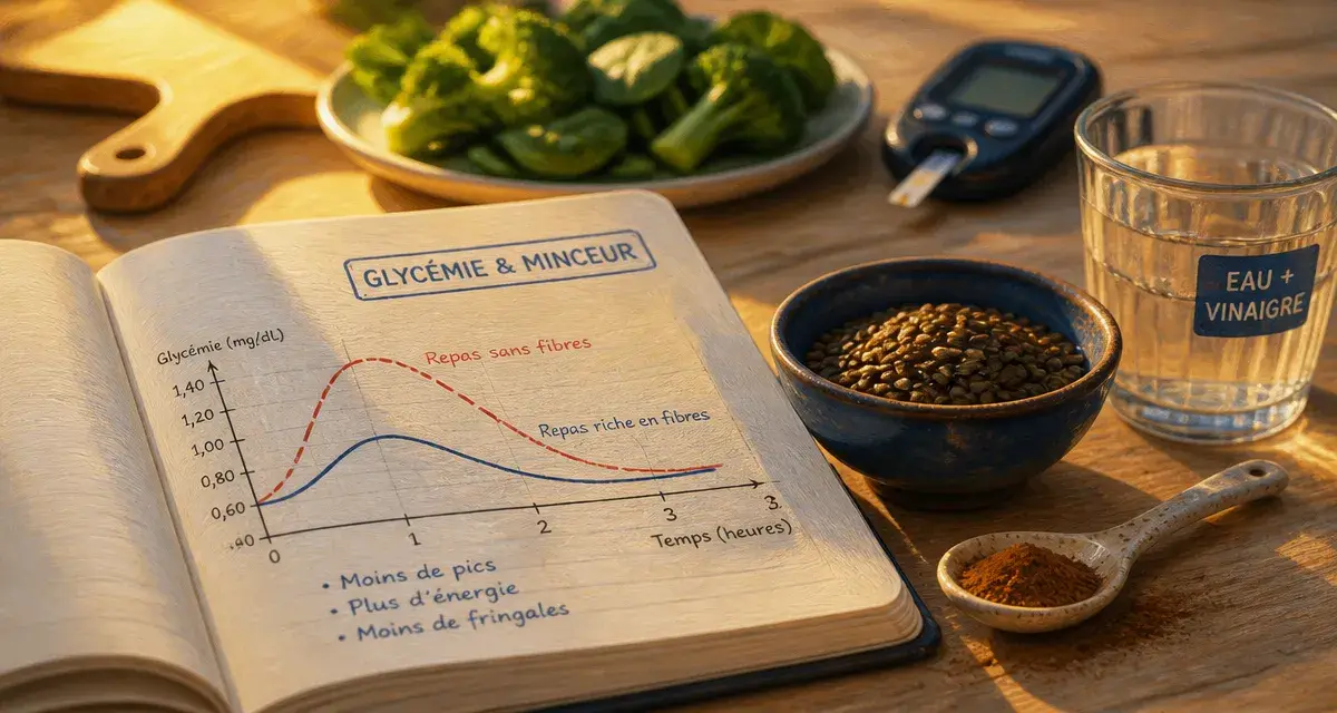 Faire baisser la glycemie pour perte de poids : carnet glycémie, lentilles et glucomètre