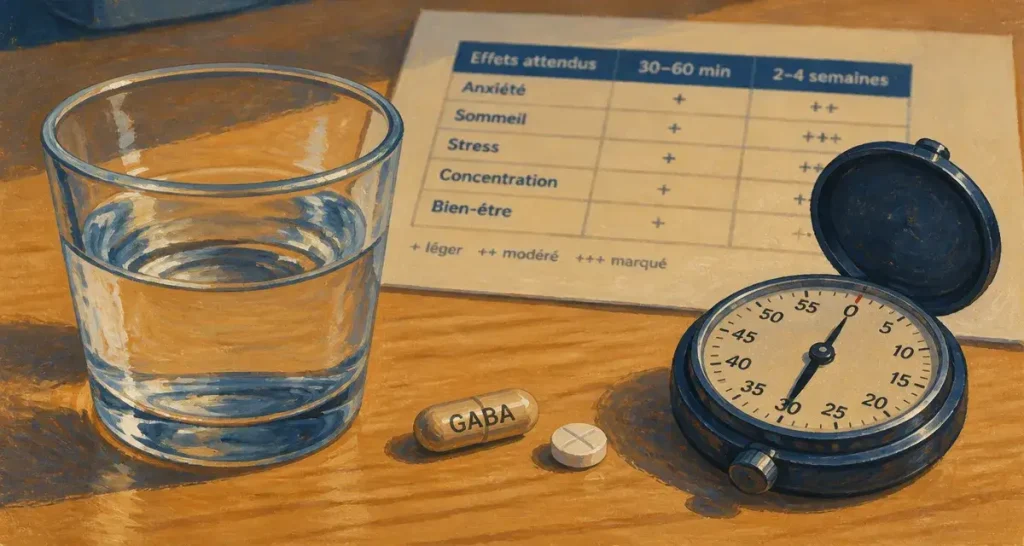 GABA : effet au bout de combien de temps, 30 minutes ou 4 semaines