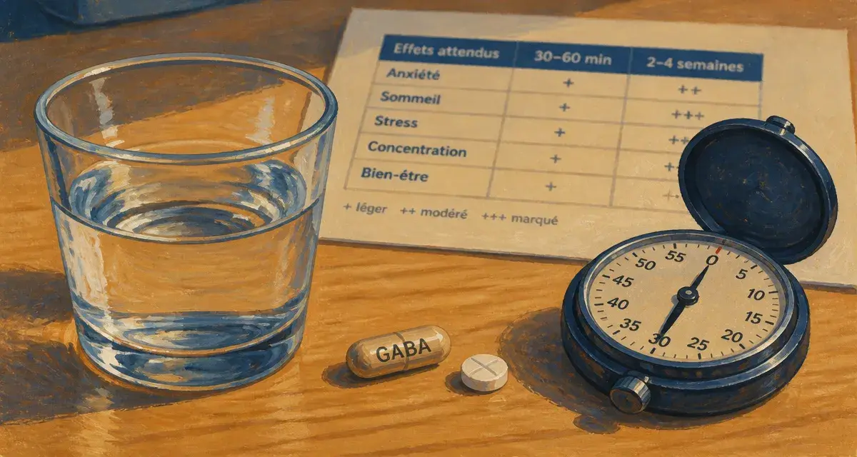 GABA : effet au bout de combien de temps, 30 minutes ou 4 semaines