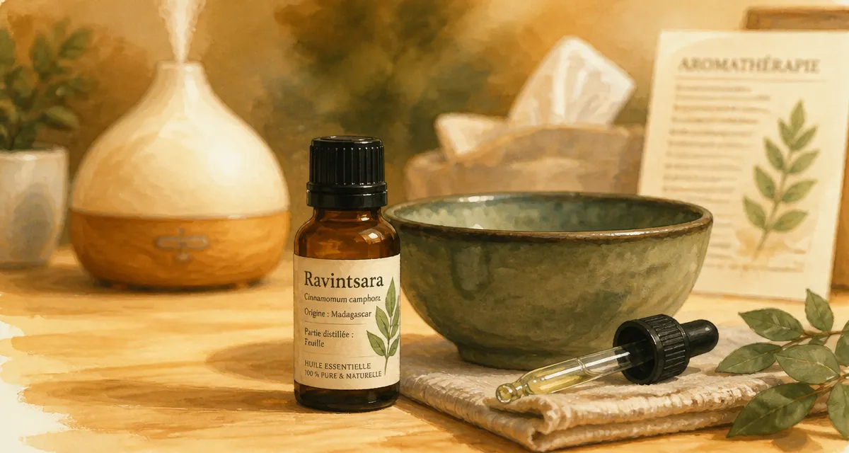 Huile essentielle ravintsara : bienfaits et usages en diffusion