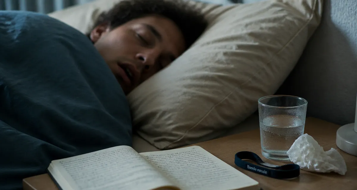 Pourquoi je dors la bouche ouverte : oreiller, eau, bande nasale, sommeil nasal