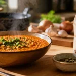 Sources de proteines vegetales : curry de lentilles corail