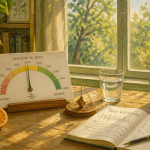 taux vibratoire biomètre Bovis sur table lumineuse