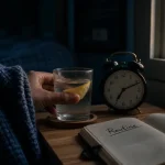 Une routine matinale énergisante : verre d’eau tiède au citron, lumière du matin