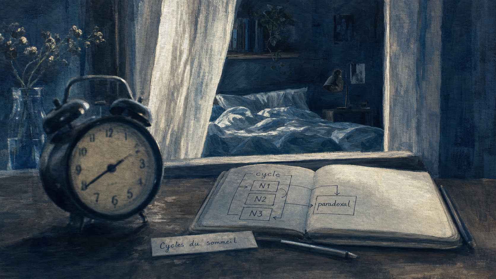Comprendre les cycles du sommeil : réveil et carnet N1 N2 N3, séquences 4 à 6