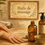 Meilleure huile de massage jojoba, amande douce ou coco sur peau massée