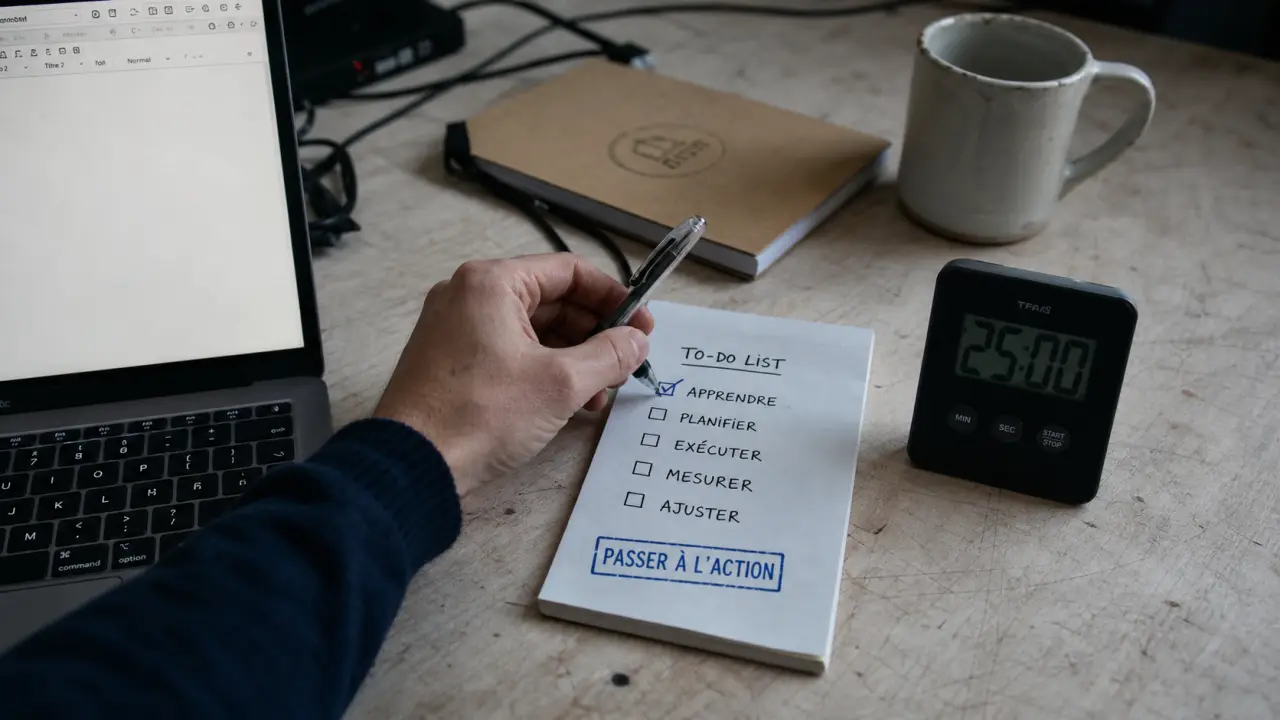 Passer à l action : cocher une to-do, corriger flou, peur et perfectionnisme