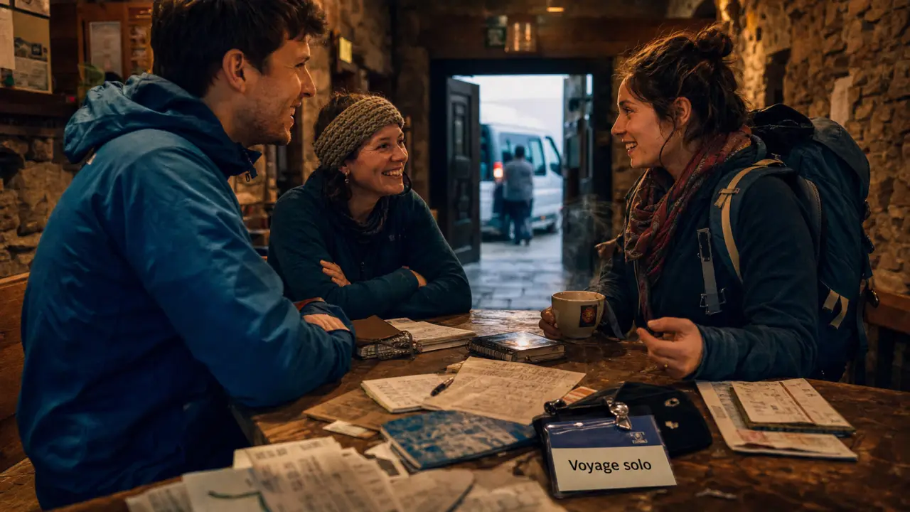 Voyage solo en groupe : cadre organisé, badge voyageur