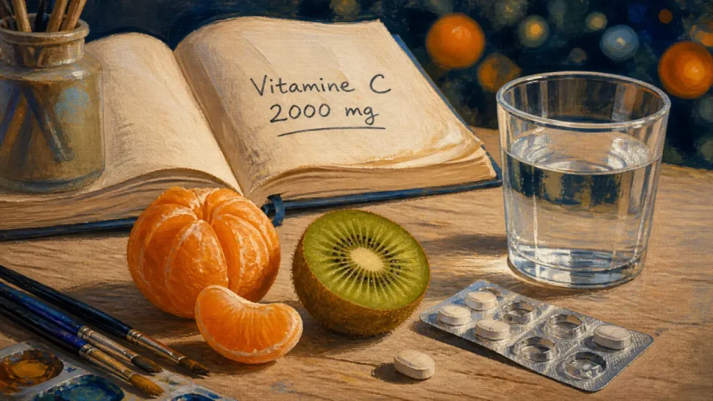 Vitamine C : 2 000 mg par jour, les effets secondaires à surveiller