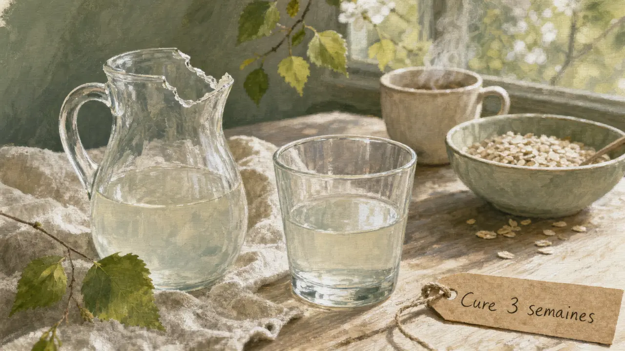 Sève de bouleau et sommeil : cure 3 semaines, verre de sève de bouleau