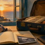 Voyager quand on est veuve, valise et carnet prêts pour le voyage