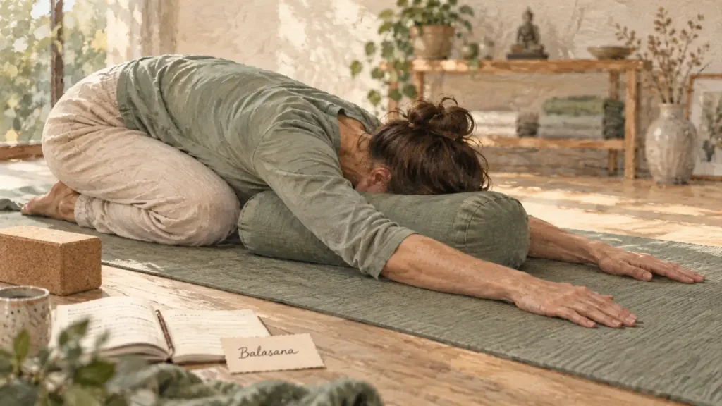 Balasana relâche le dos sans forcer les genoux : mode d’emploi et adaptations