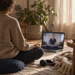 Cours de méditation en ligne en direct sur ordinateur