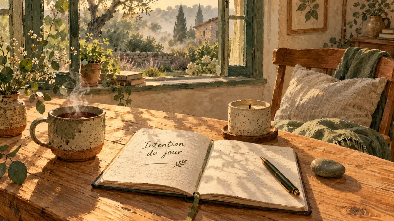 Pratique spirituelle : carnet intention du jour, méditation, prière ou écriture