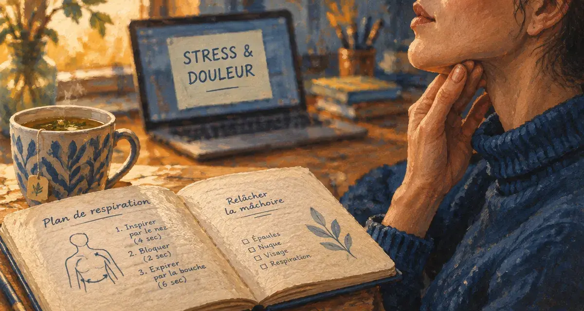 Stress et douleurs musculaires et articulaires : respiration et relâchement de la mâchoire